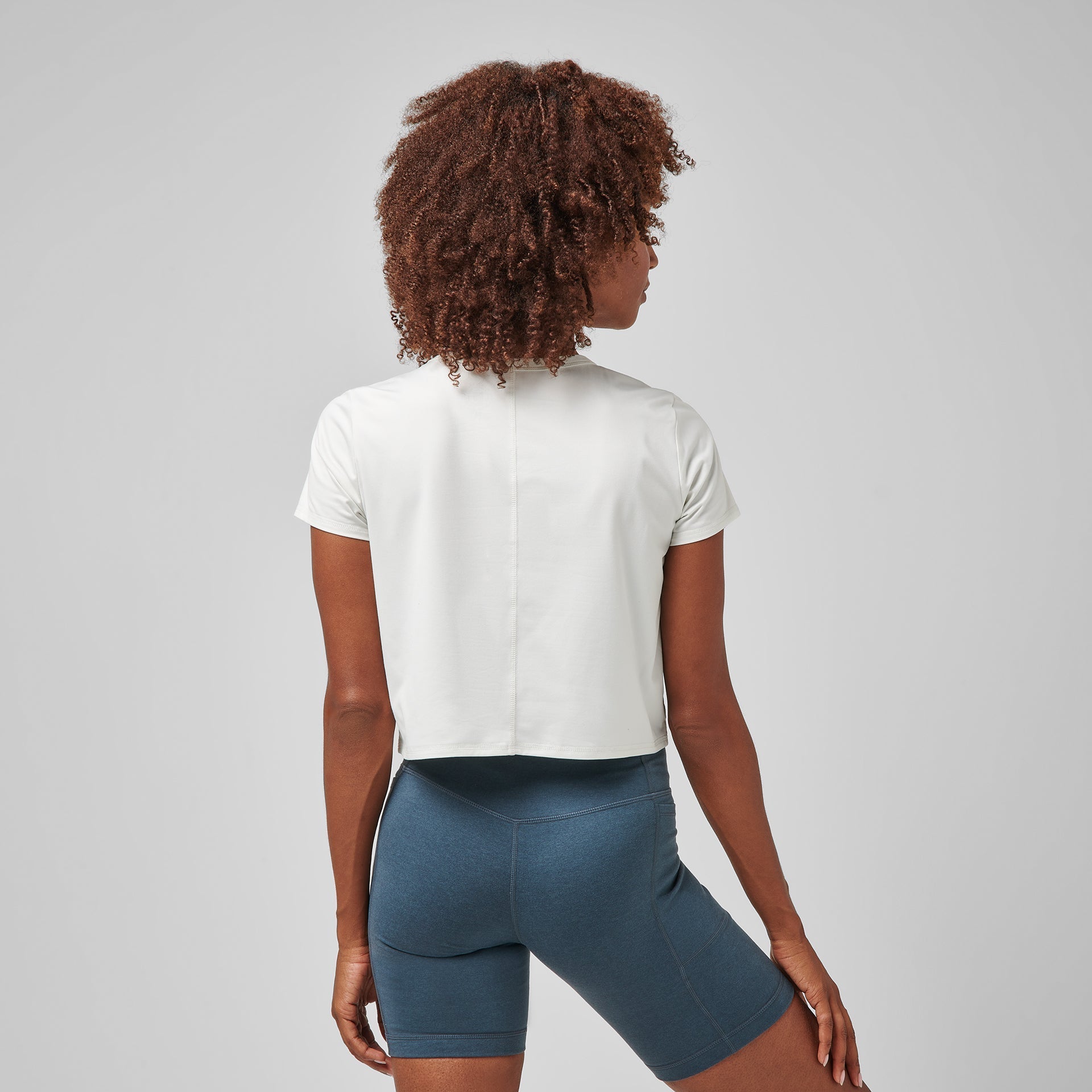 Core Tech Crop Tee - Soft White