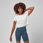 Core Tech Crop Tee - Soft White