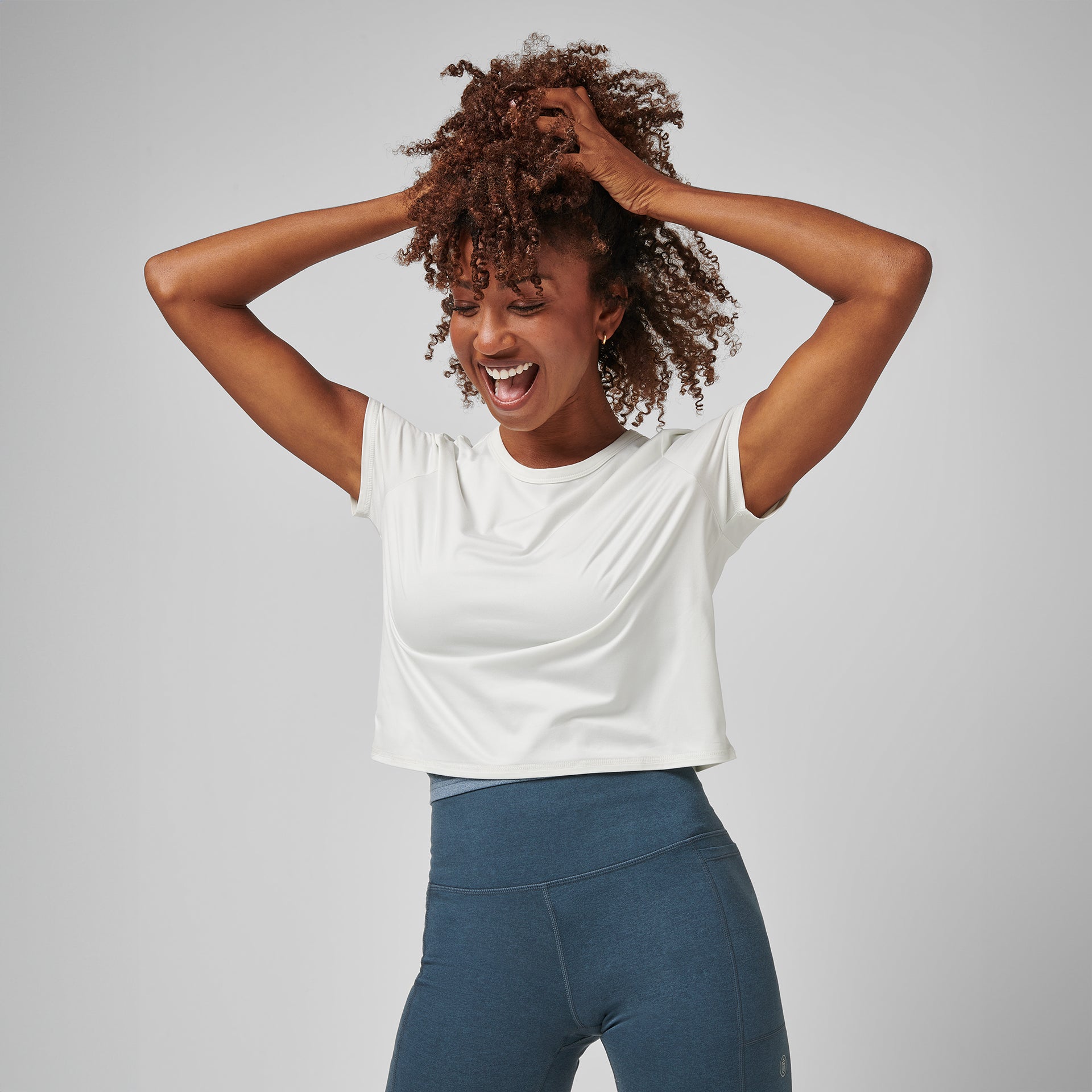 Core Tech Crop Tee - Soft White